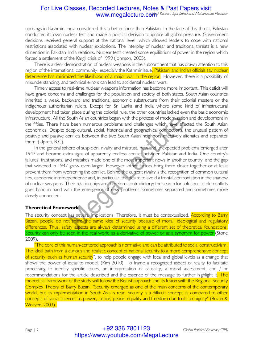 Page 2 of India Pakistan Relations Peace And Security