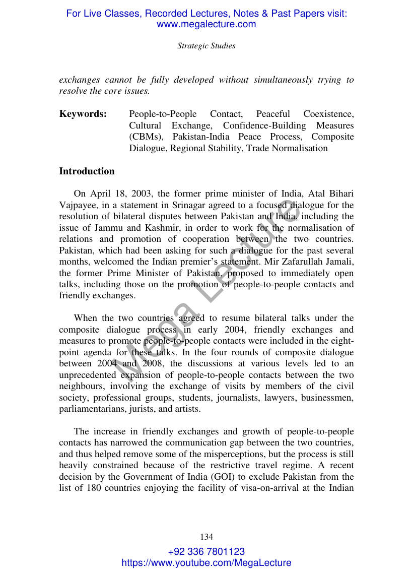 Page 2 of India Pakistan Visa And People To People Contact