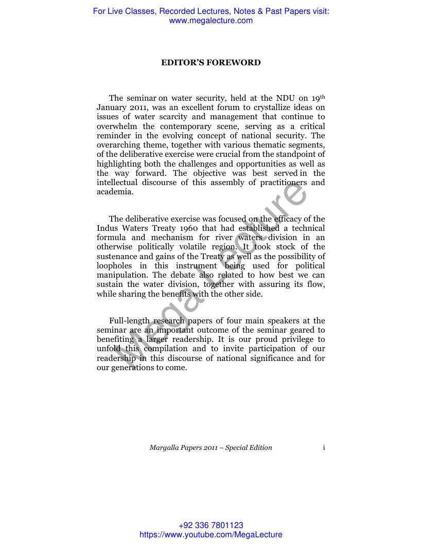 Page 2 of Margalla Papers 2011 Special Edition