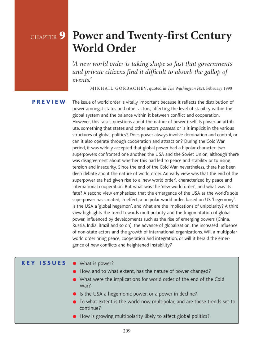 Page 1 of Power And Twenty First Century World Order