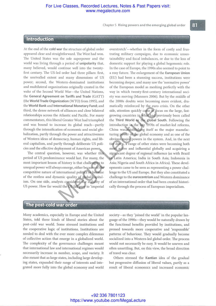 Page 2 of The Emerging World Order And Rising Powers Oxford