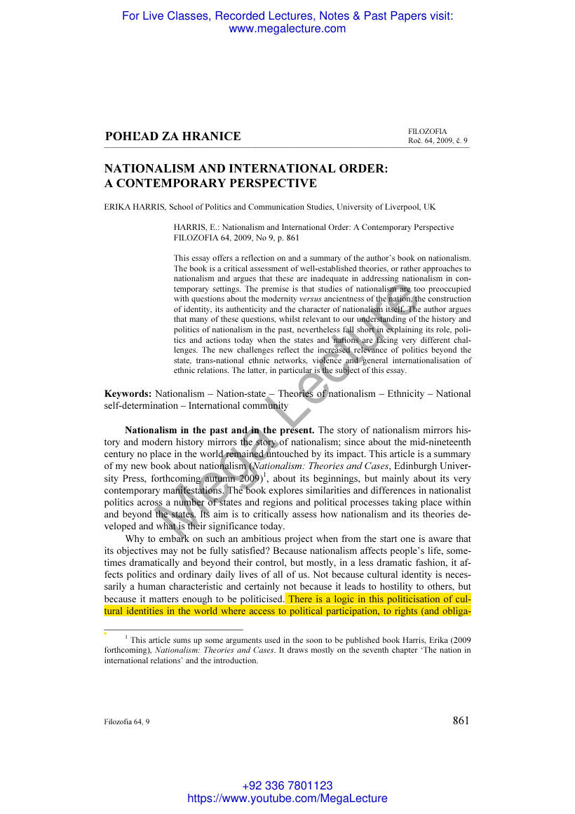 Page 1 of Nationalism