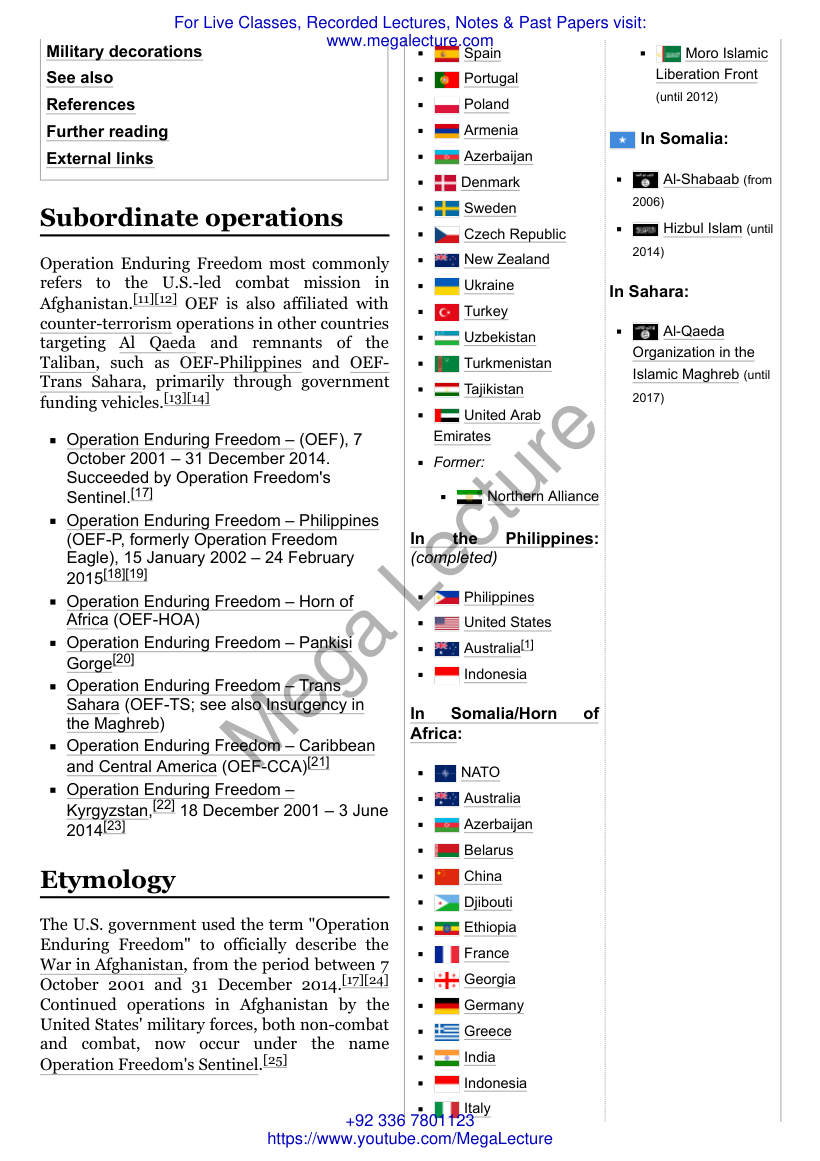 Page 2 of Operation Enduring Freedom Wikipedia Afghanistan
