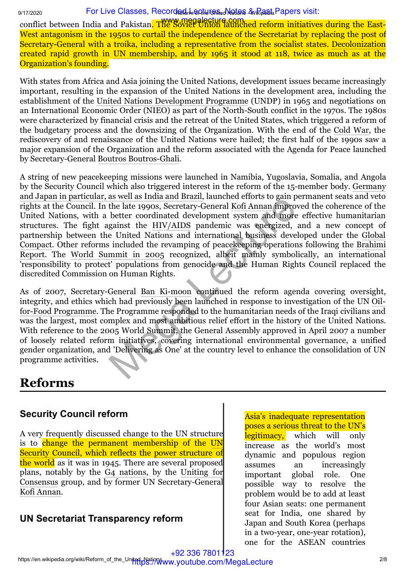 Page 2 of Reform Of The United Nations Wikipedia
