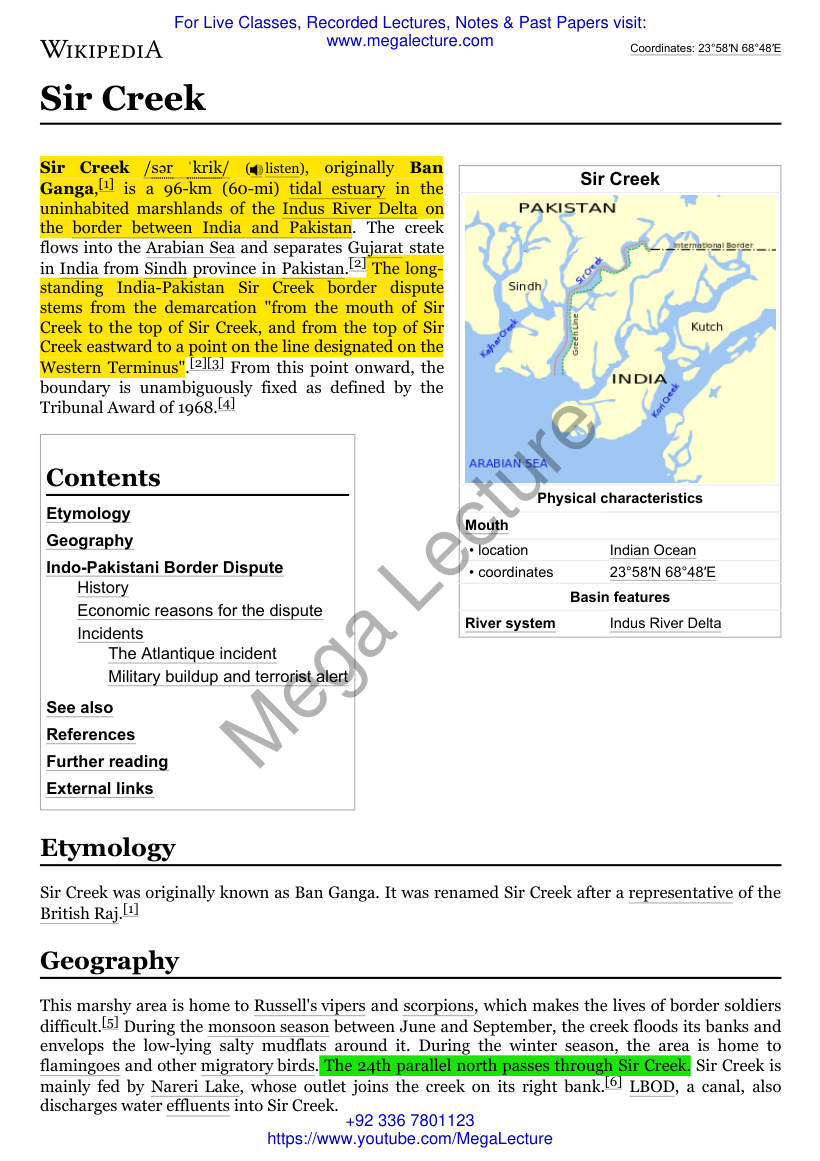 Page 1 of Sir Creek Wikipedia