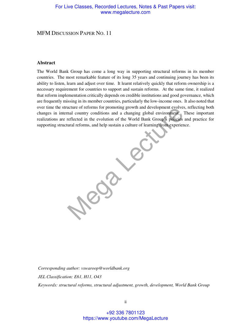 Page 2 of World Bank Reforms