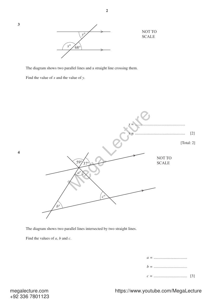 Page 2 of Angles — Worksheet