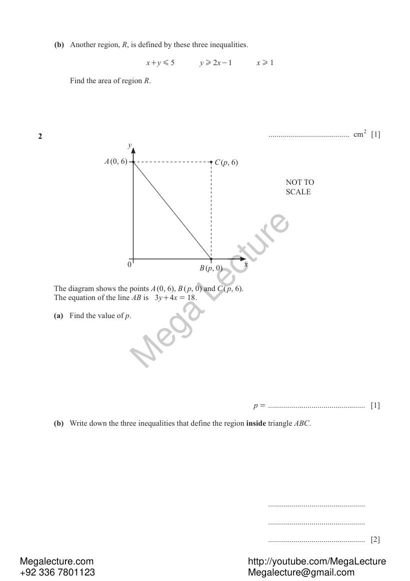 Page 2 of Inequalities — Worksheet