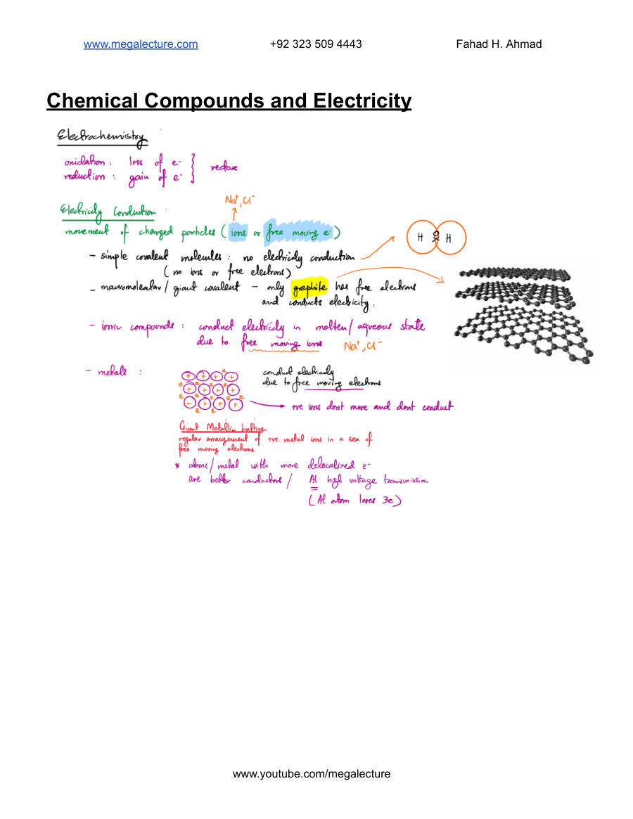 Page 2 of Electrolysis — Notes (O Level & IGCSE)