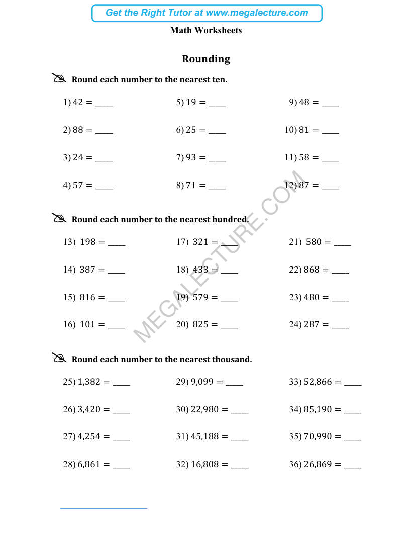 Page 1 of Rounding