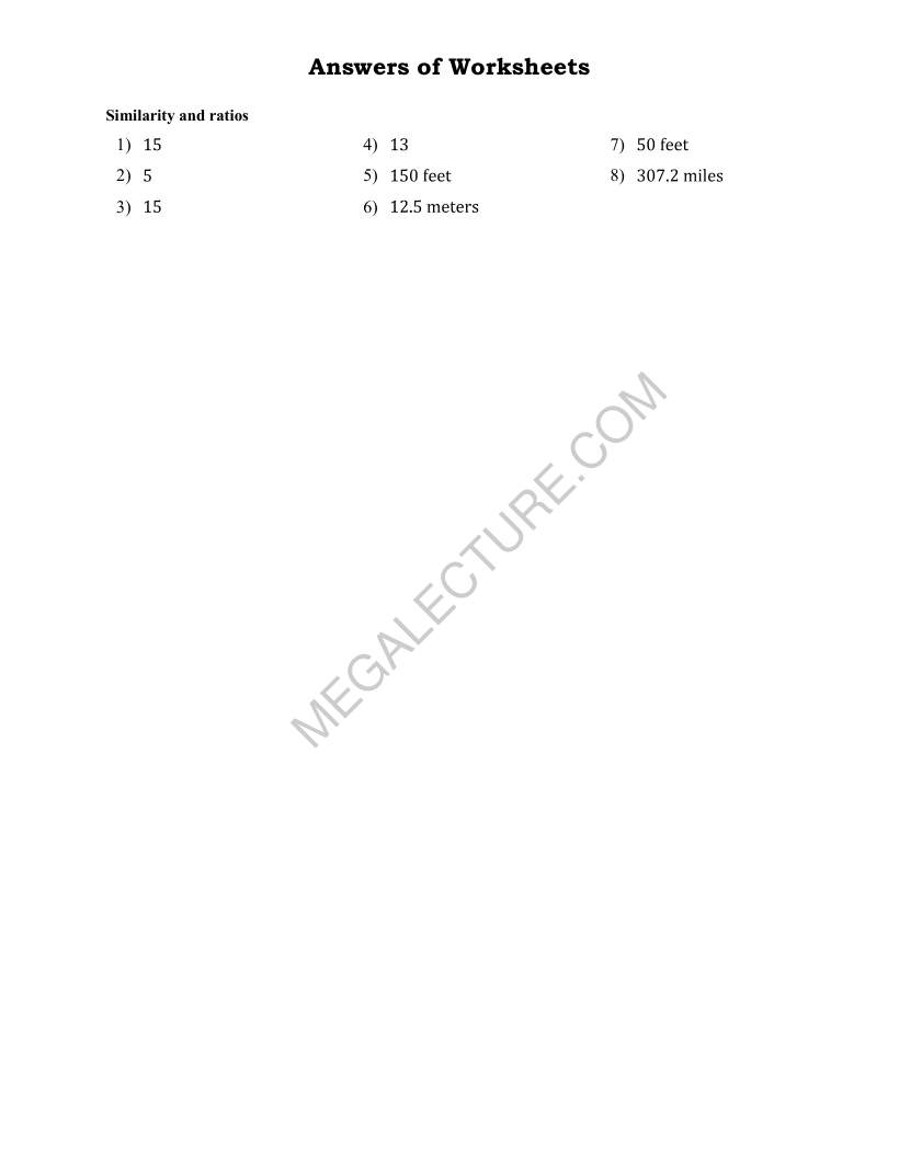 Page 2 of Similarity And Ratios