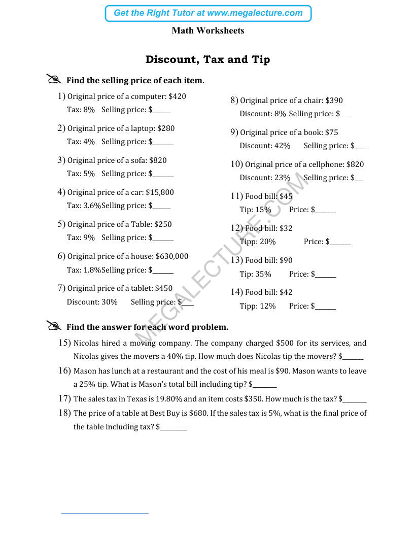 Page 1 of Discount Tax And Tip