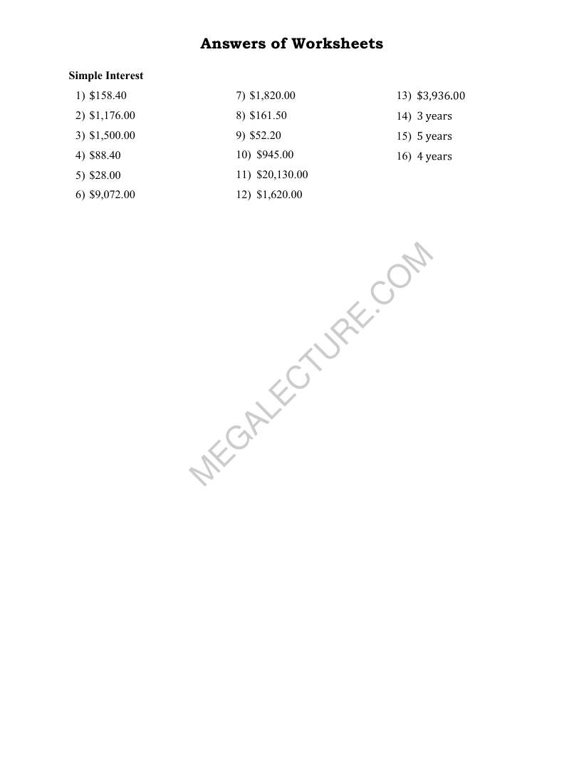 Page 2 of Simple Interest