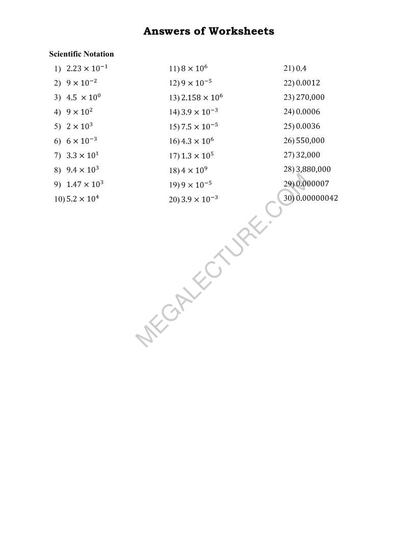 Page 2 of Scientific Notation