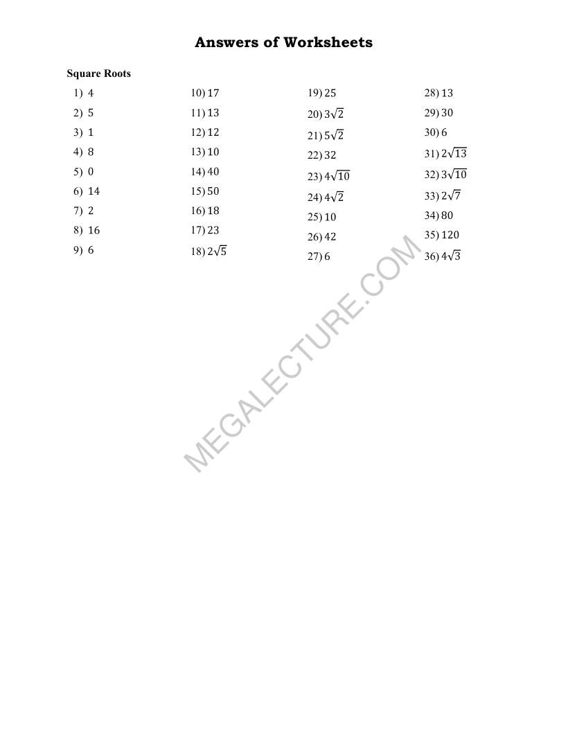 Page 2 of Square Roots