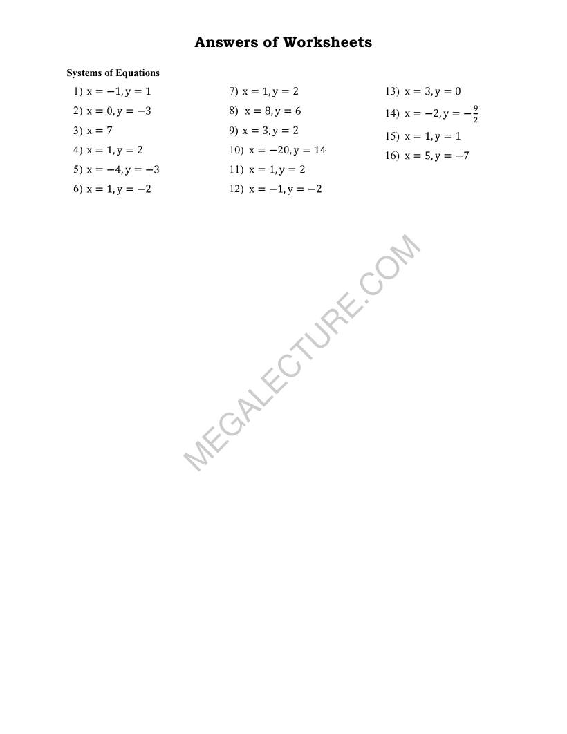 Page 2 of Systems Of Equations