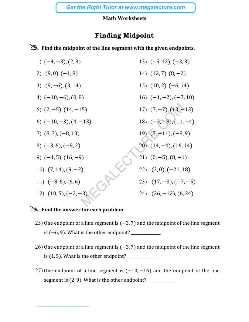 Page 1 of Finding Midpoint