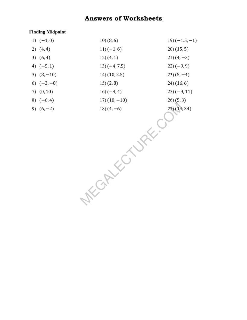 Page 2 of Finding Midpoint
