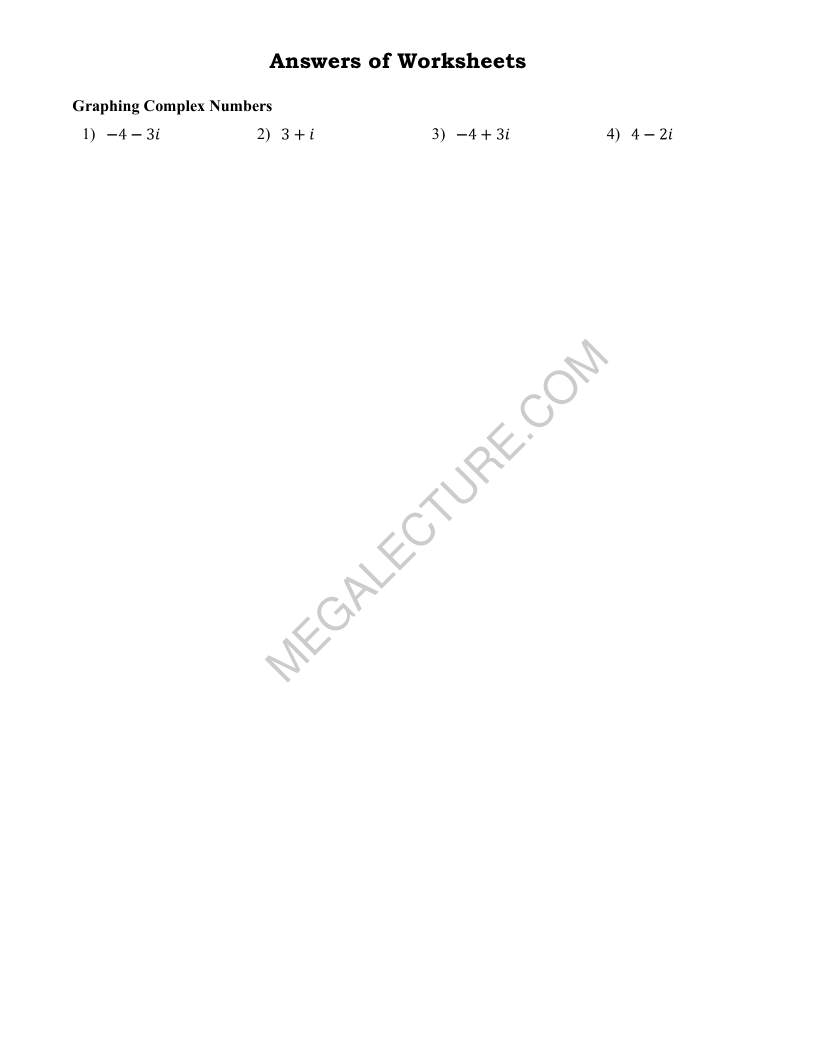 Page 2 of Graphing Complex Numbers