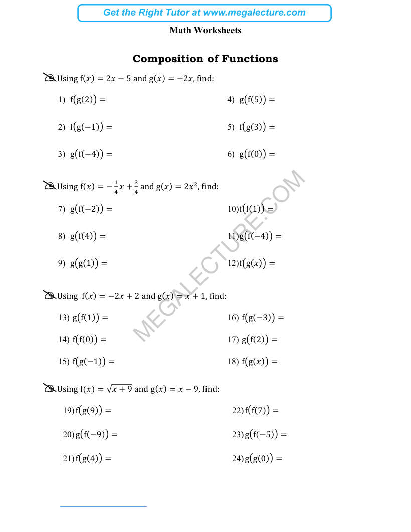 Page 1 of Composition Of Functions