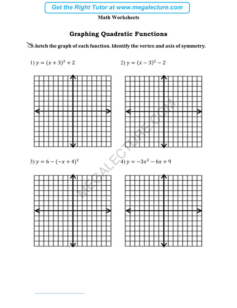 Page 1 of Graphing Quadratic Functions