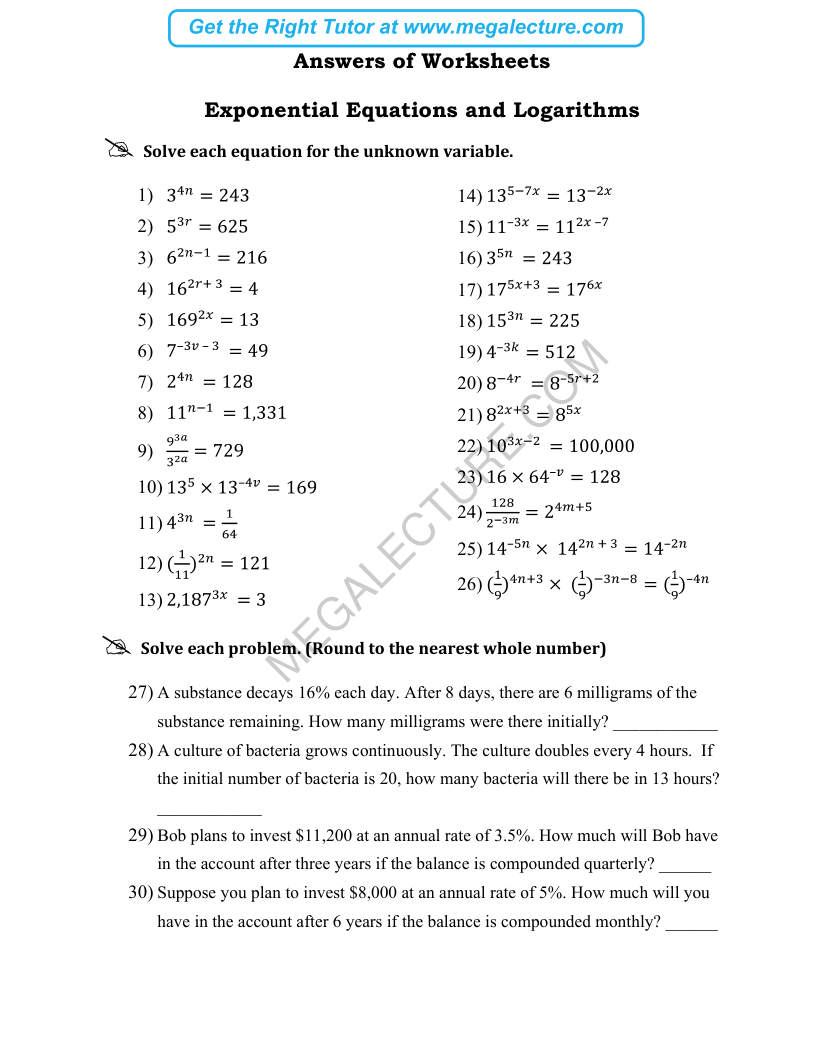 Page 1 of Exponential