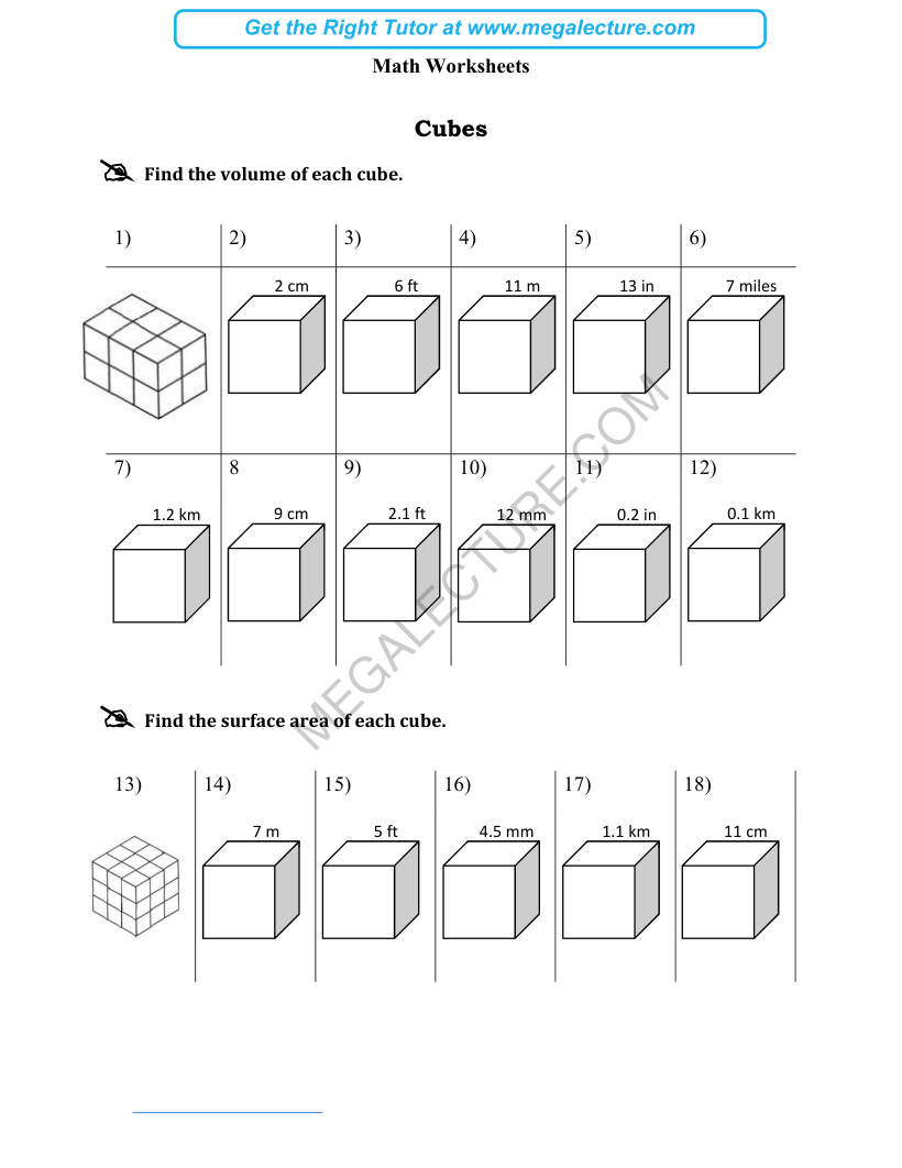 Page 1 of Cubes