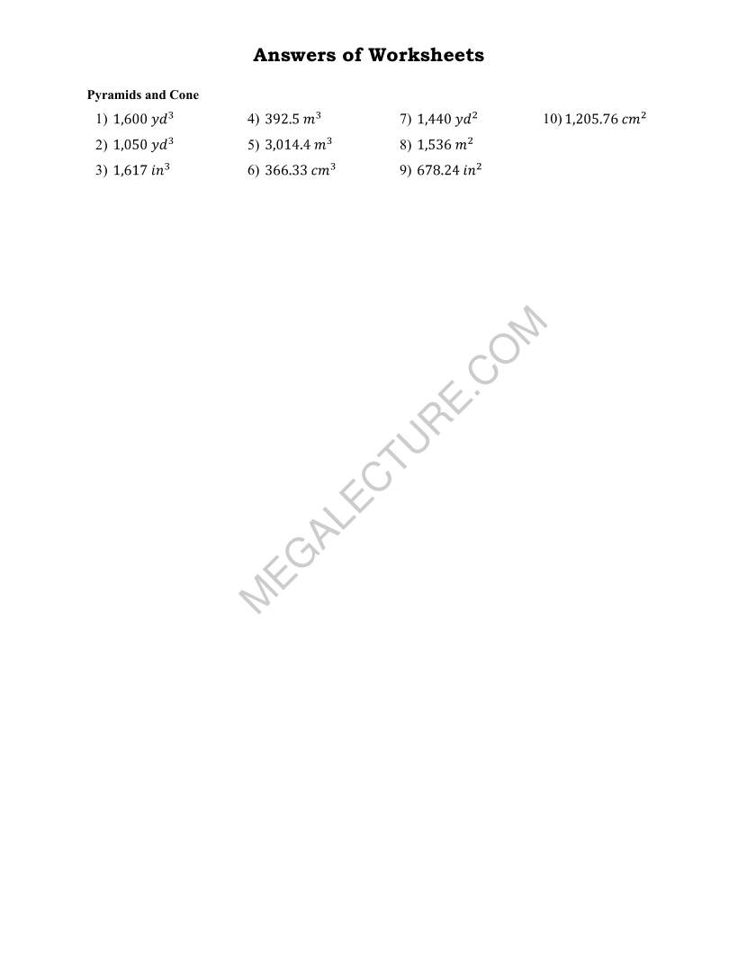 Page 2 of Pyramids And Cone