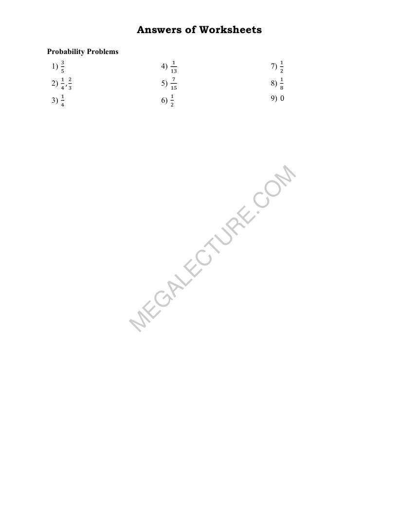 Page 2 of Probability Problems