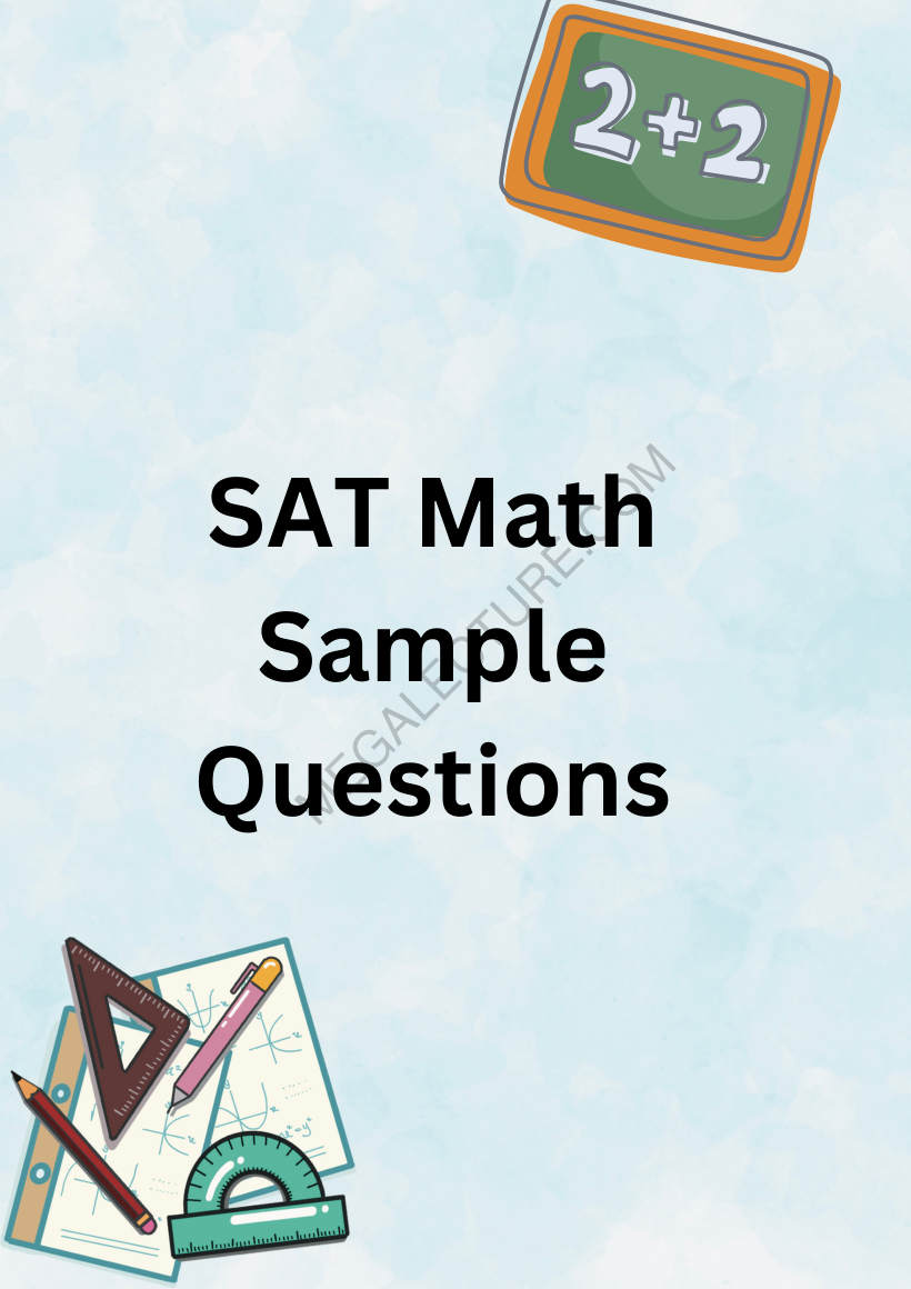 Page 1 of Sat Math Sample Questions