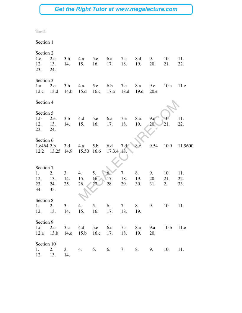 Page 1 of SAT Practice Test1answers