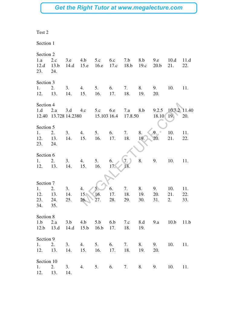 Page 1 of SAT Practice Test2answers