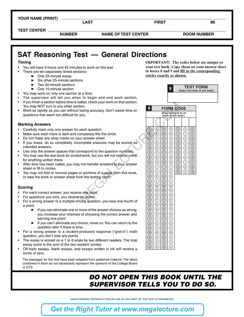 Page 1 of Practice Test 5