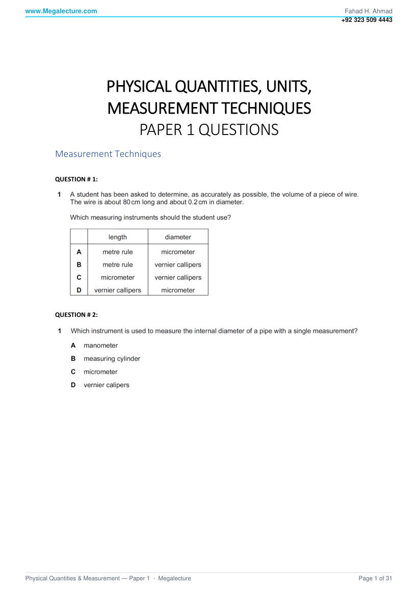 Page 2 of Questions