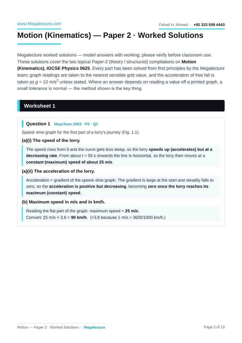 Page 2 of Worked Solutions