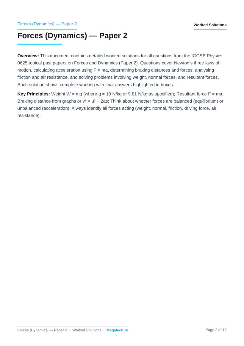 Page 2 of Worked Solutions
