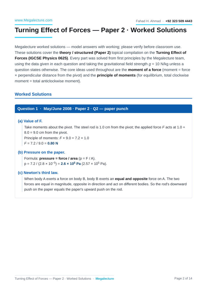 Page 2 of Worked Solutions