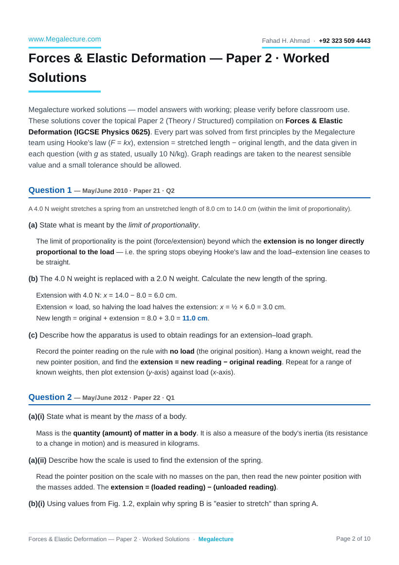 Page 2 of Worked Solutions