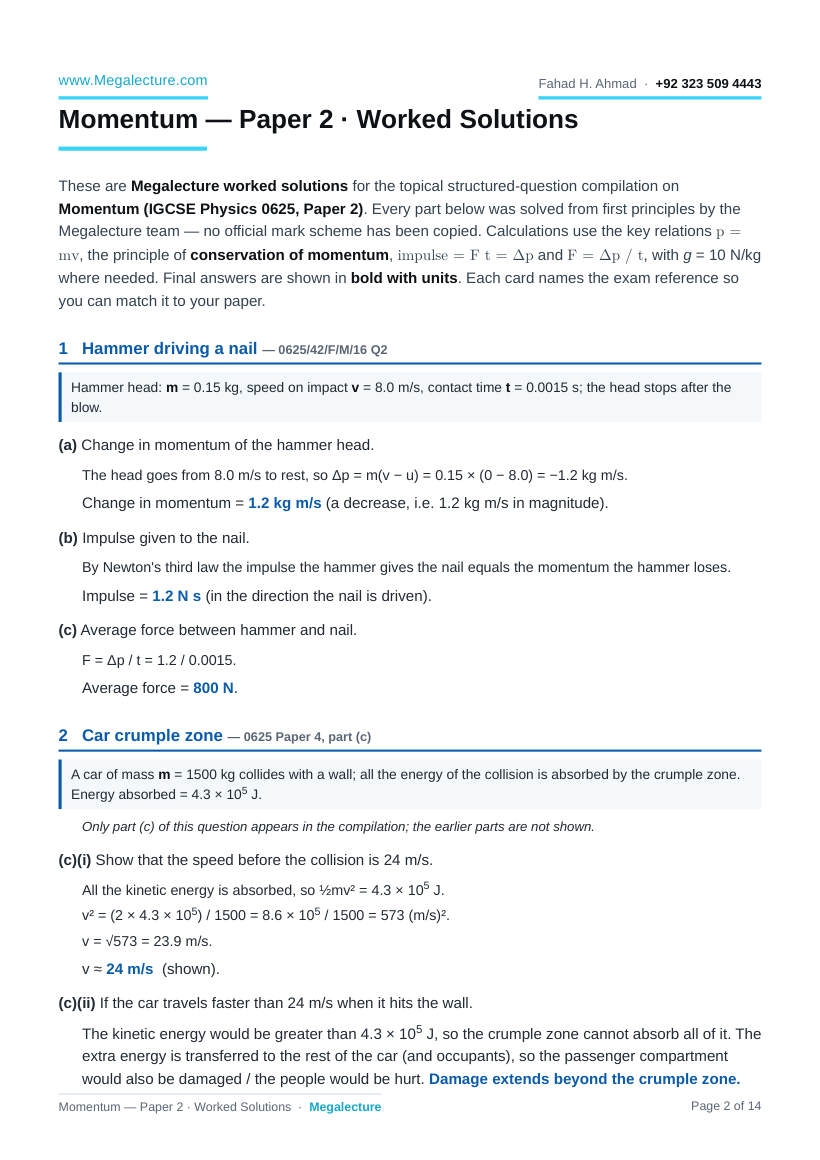 Page 2 of Worked Solutions