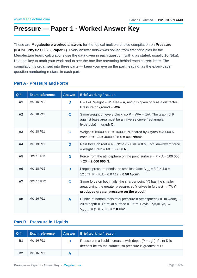 Page 2 of Answer Key