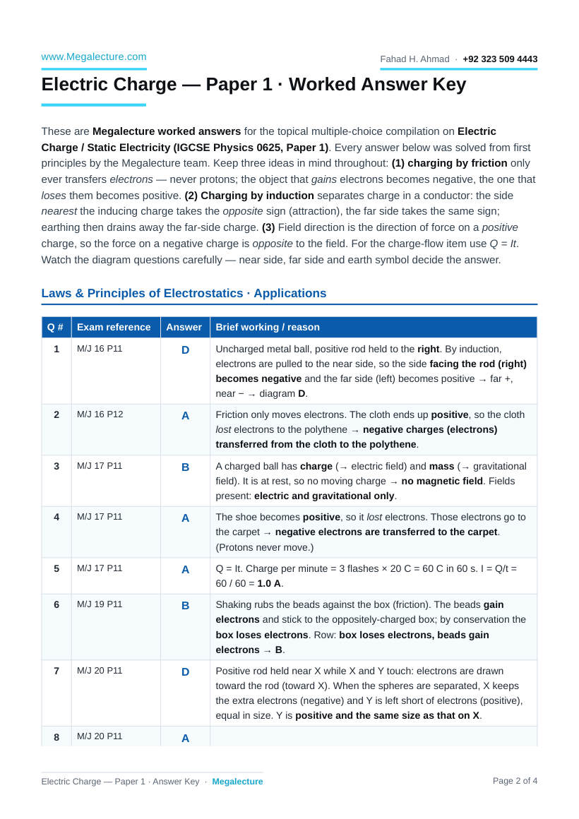 Page 2 of Answer Key