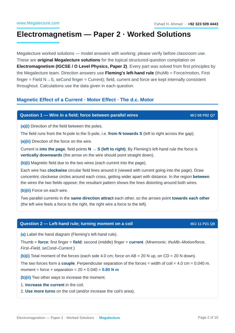 Page 2 of Worked Solutions