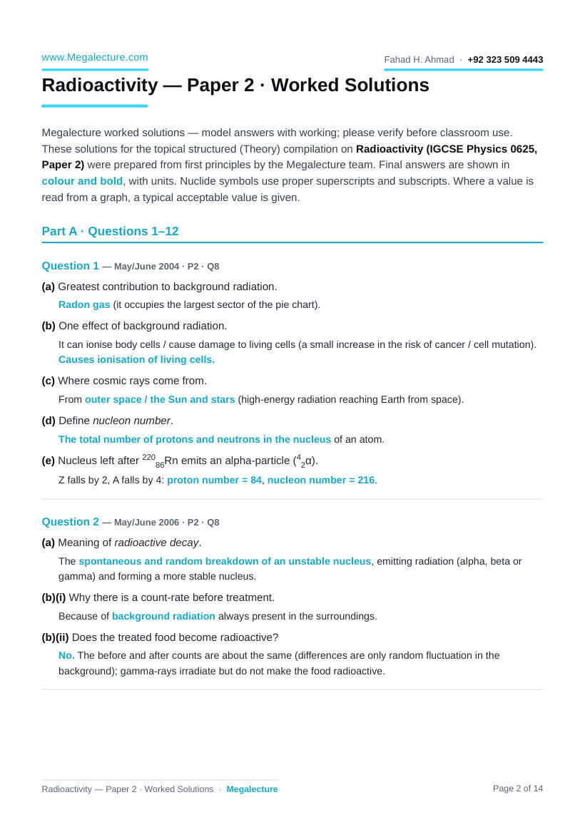 Page 2 of Worked Solutions