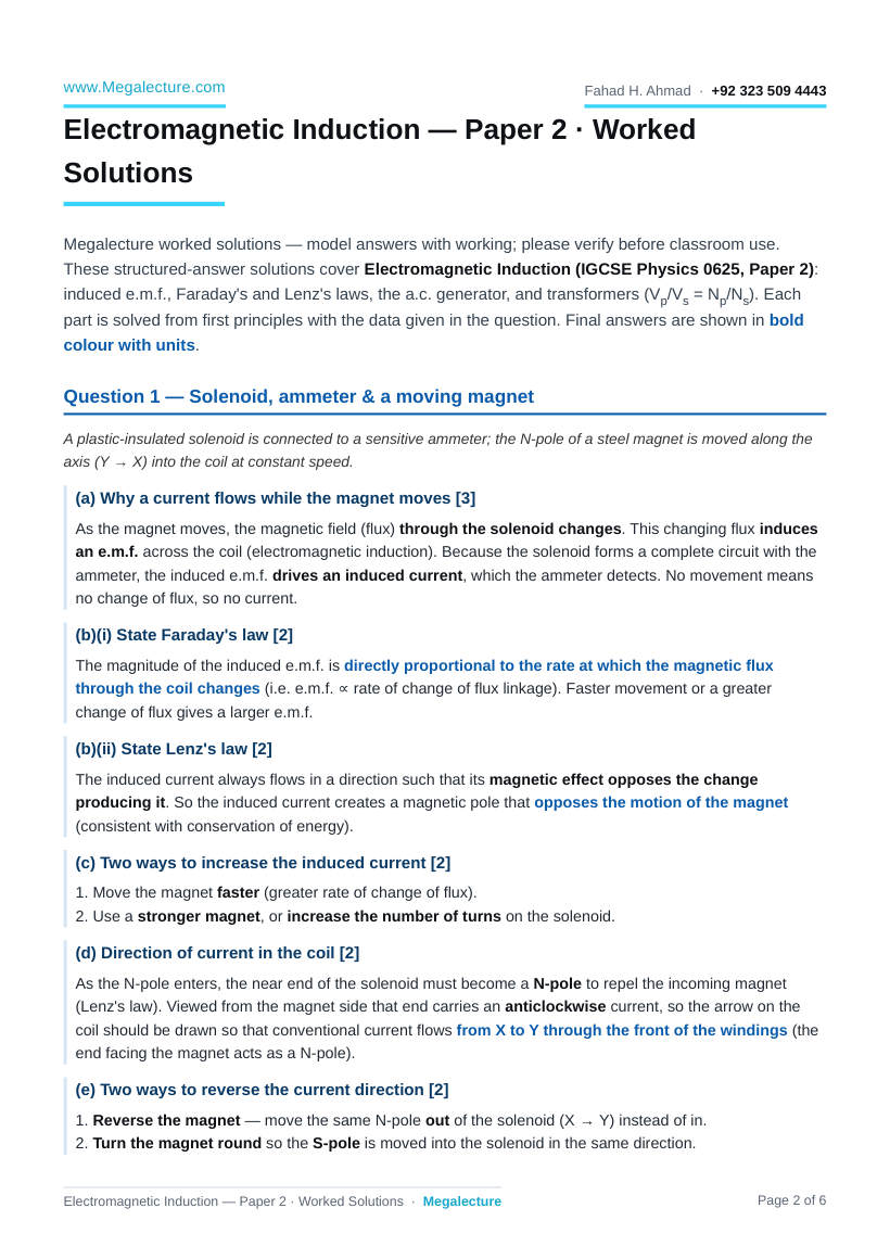 Page 2 of Worked Solutions