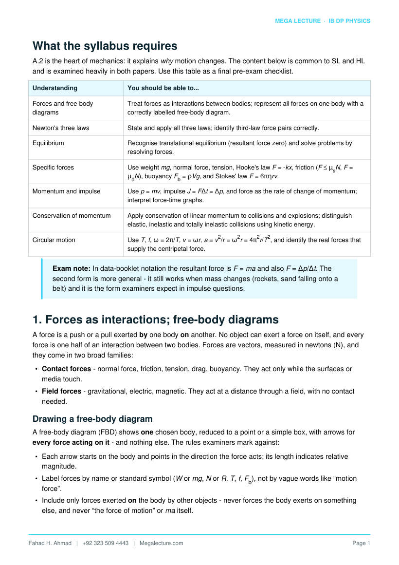 Page 2 of A.2 Forces and Momentum