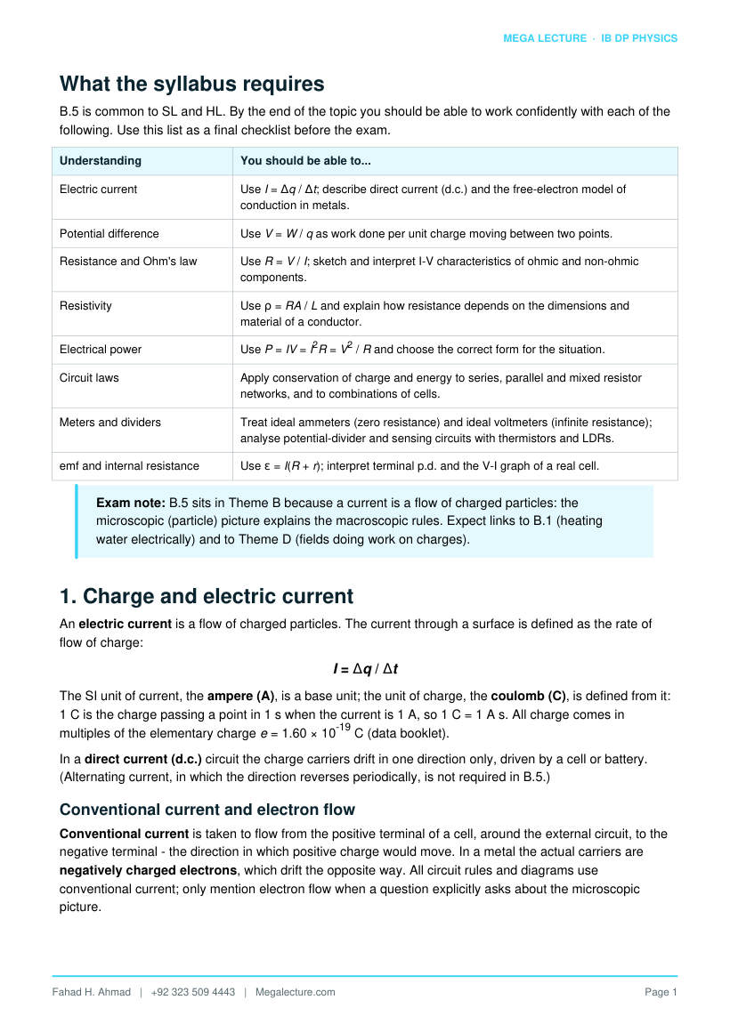 Page 2 of B.5 Current and Circuits