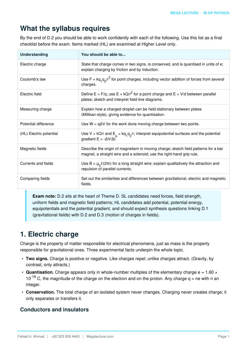 Page 2 of D.2 Electric and Magnetic Fields