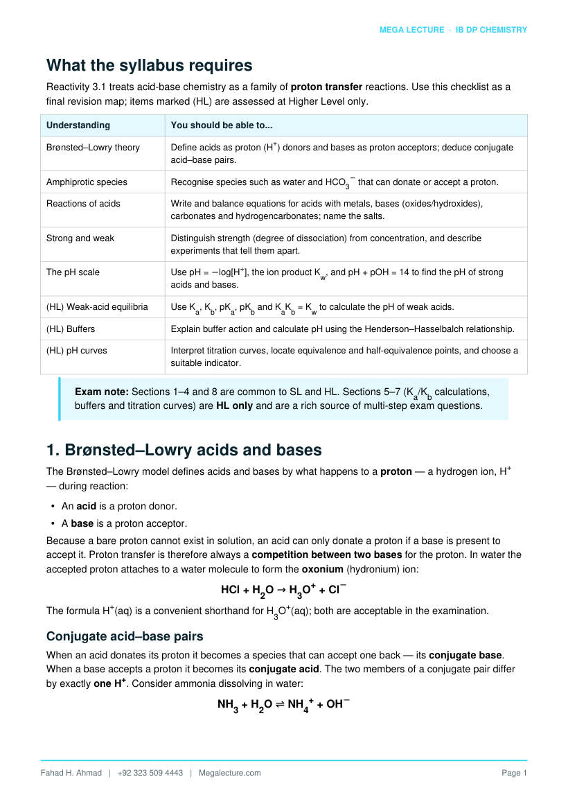 Page 2 of Reactivity 3.1 Proton Transfer Reactions
