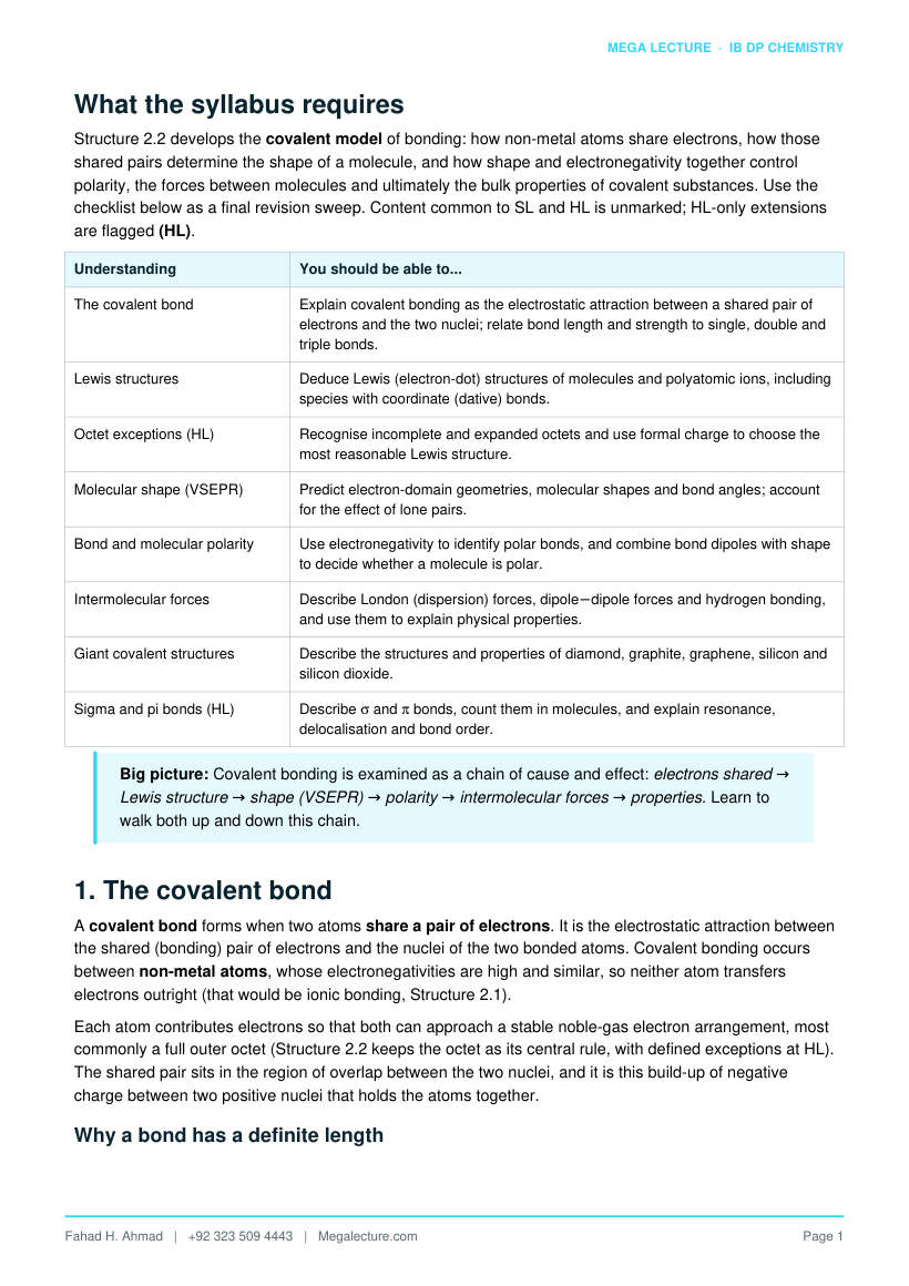 Page 2 of Structure 2.2 The Covalent Model