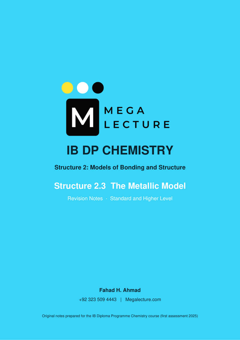 Page 1 of Structure 2.3 The Metallic Model